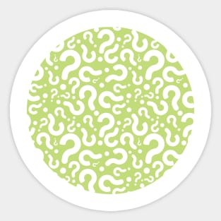 Question Mark Mystery Pattern Sticker